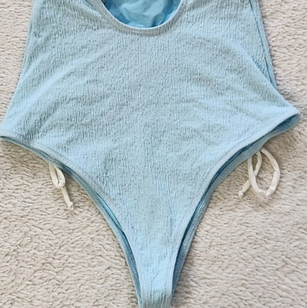 New!Frankie's‎ Bikinis Kylee Lace-up One Piece Swimsuit:L